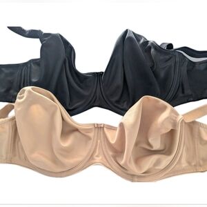 Lot of 2 Fantasie BRAS FL4520NUE Smoothing Balcony Underwire Nude Black Sz 32I